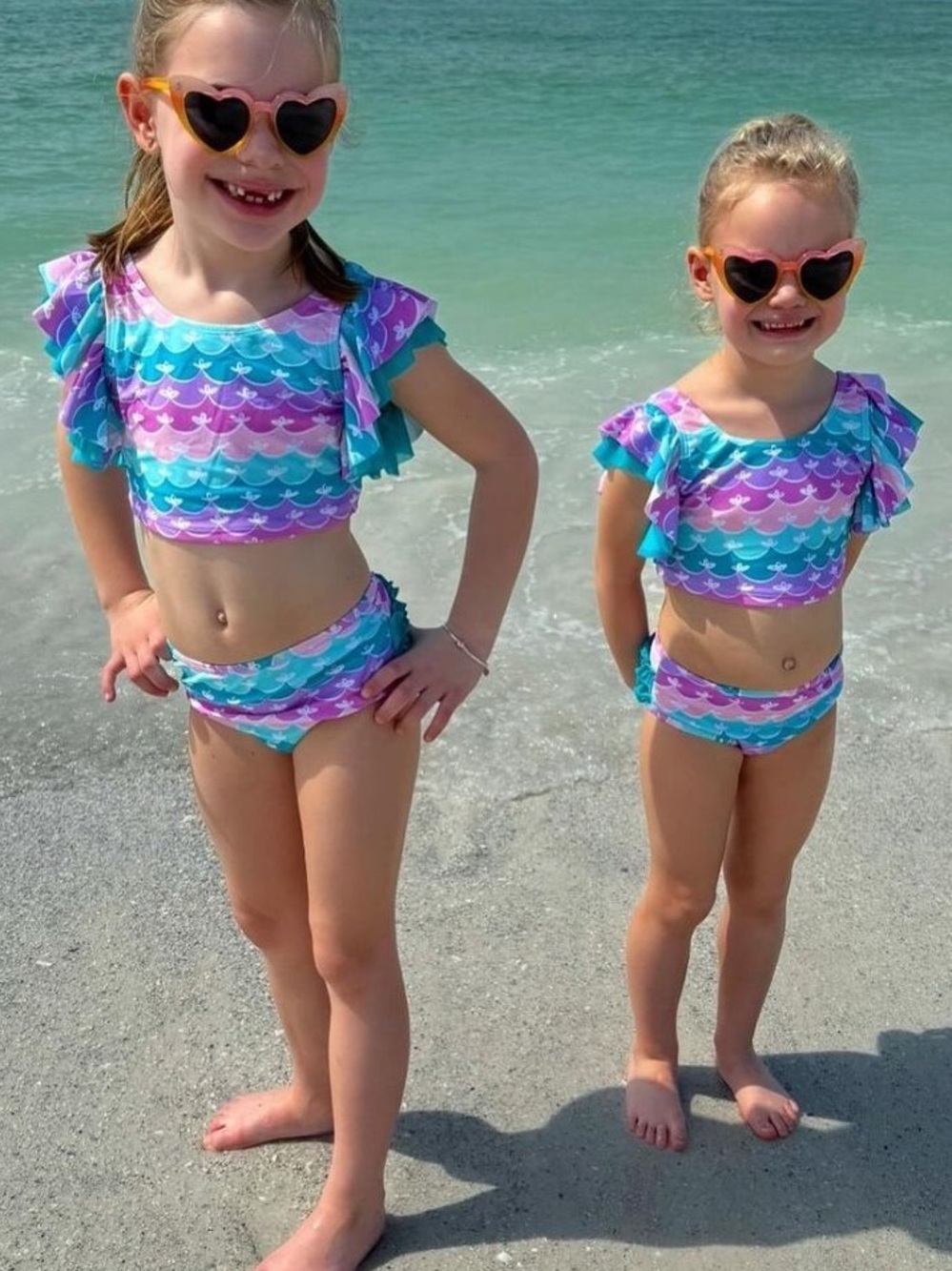 Ruffle Butts Mermaid Butterly Tankini Baby Bottoms - 12-18 Months